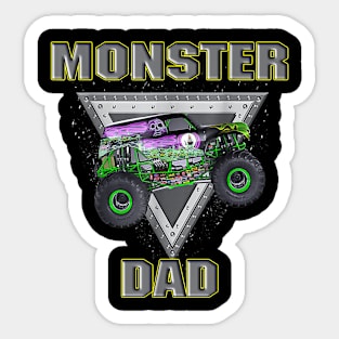 Daddy Of The Birthday Boy Monster Truck Birthday Family Sticker